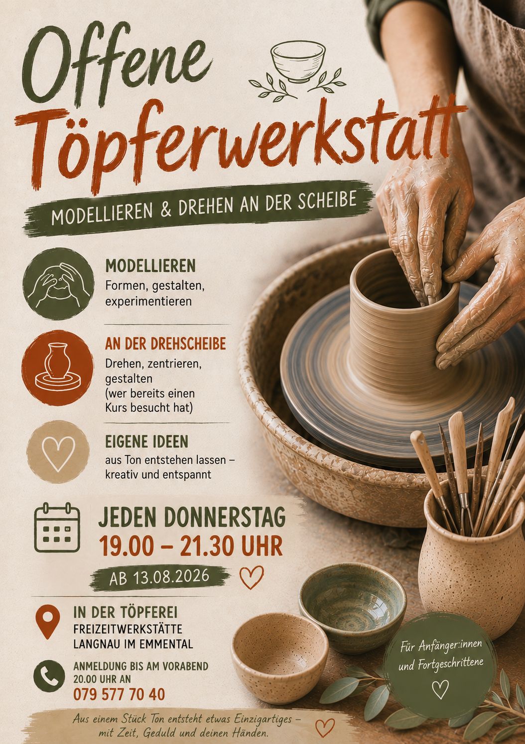 Flyer Töpferwerkstatt klein